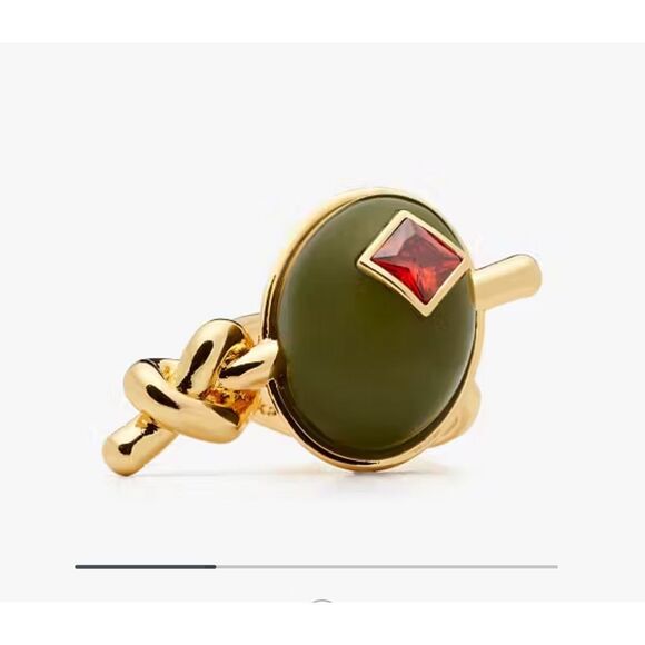 Kate Spade NEW size 7 ring - Martini Olive - shaken or stirred - Picture 3 of 8